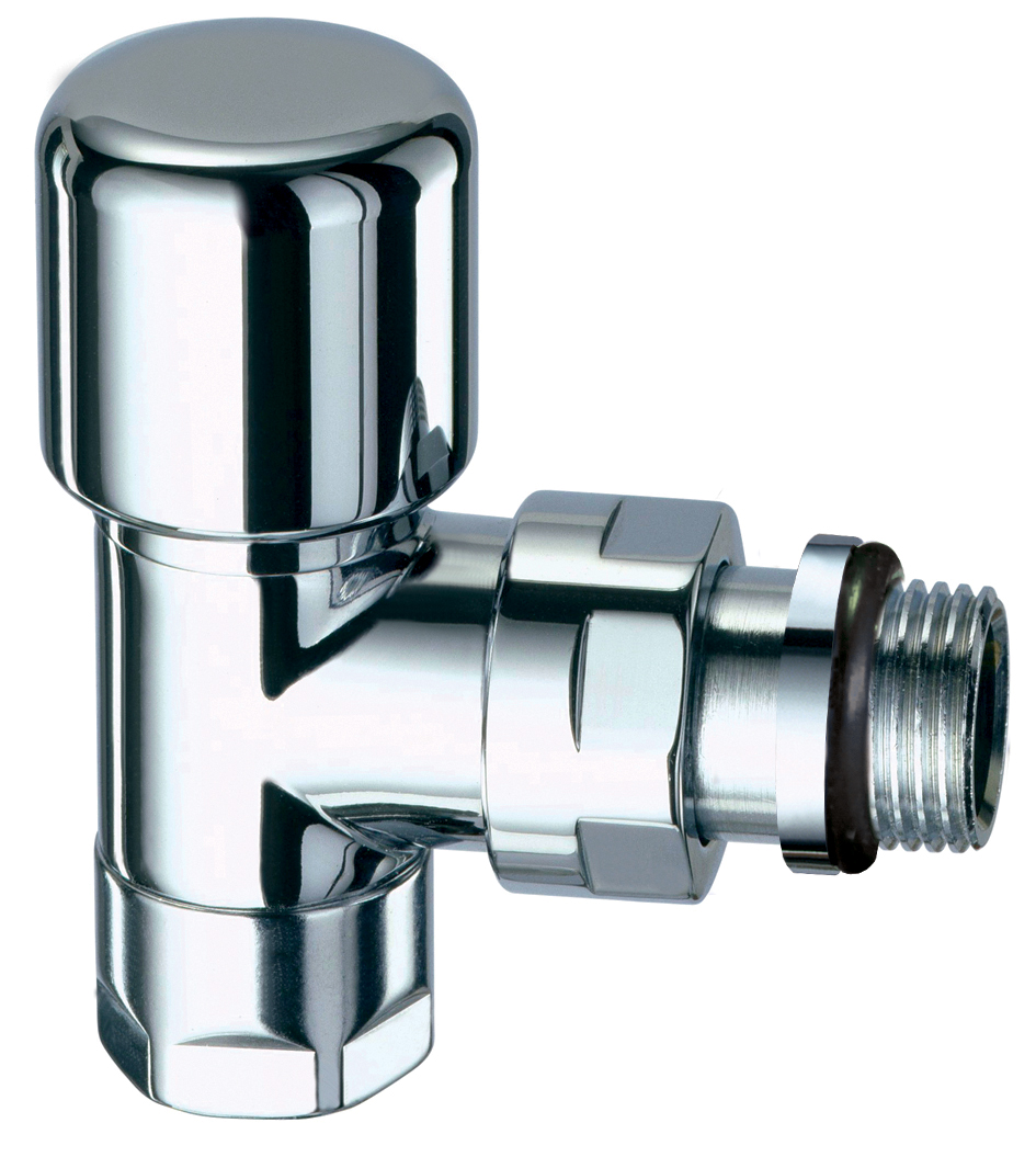 Термоклапан угловой серии TOP LINE, серебро, М24х19, 1/2"EPDM