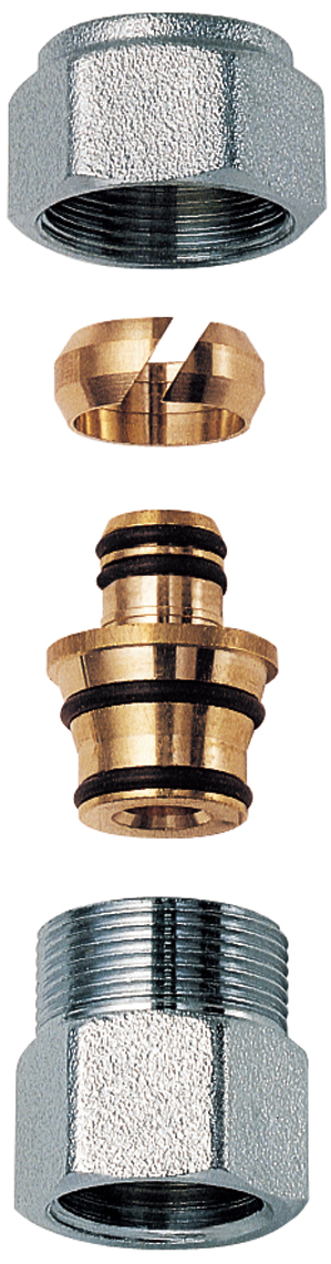 Переходник 1/2" (ВР) с концовкой для м/п труб и труб РЕХ 18х2