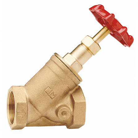 Клапан запорный с наклонным штоком 61CRNL 1/2" с пружин. обратным клапаном PN20 ВВ Cimberio