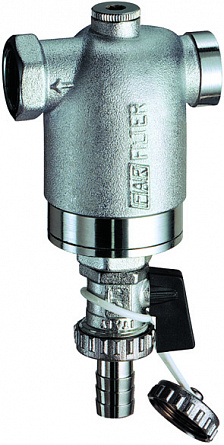 Фильтр 1/2" ВР-ВР, с манометром, 300мкм, Max: 95 °C, 25 бар