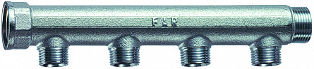 Коллектор 3/4" (ВР-НР) с 4 отв. 1/2" НР (межосев. 50 мм)