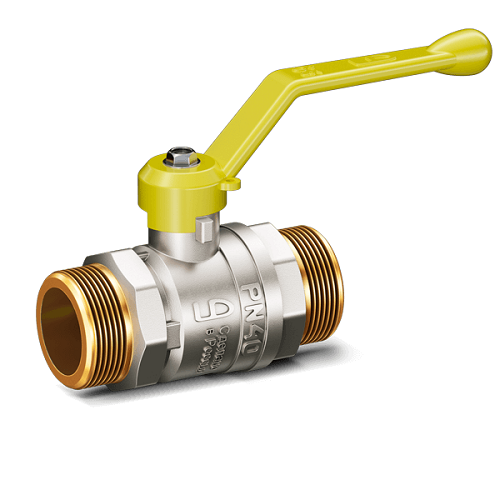 Кран шаровой латунный LD Pride 47.25.Н-Н.Р.GAS для газа, нар./нар. резьба, ручка-рычаг, 1"