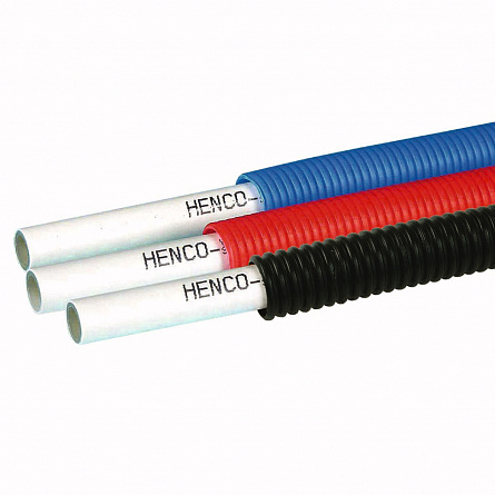 Труба HENCO STANDARD в cиней гофре, PEXc-AL-PEXc 16х2, бухта 25 метров