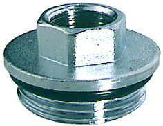 Хромированный концевой переходник  3/4"НР х 1/2"ВР