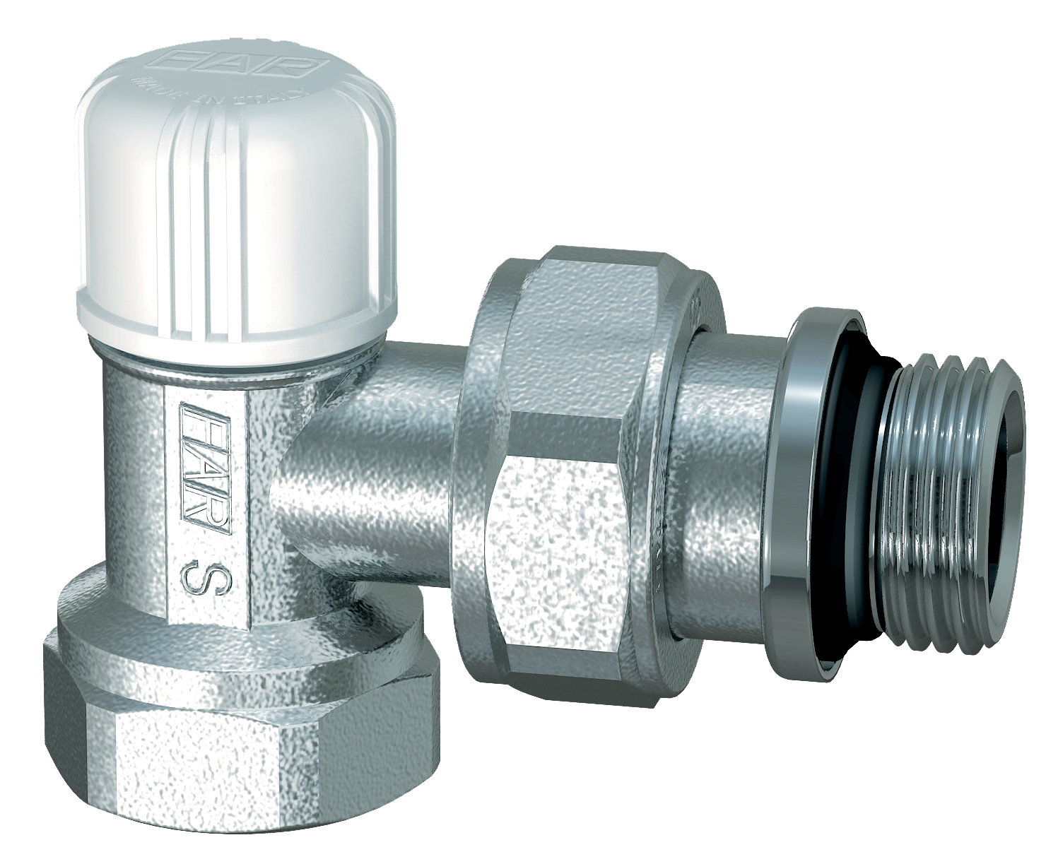Вентиль запорный угловой 3/8” ВР,  EPDM