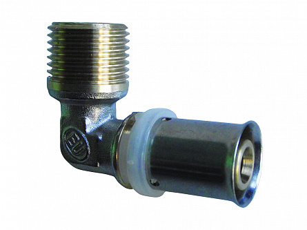 Пресс угольник с переходом на наружную  резьбу 16х3/4" EU.MY6704 16x34