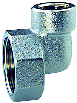 Переходник угловой, хром., 1 1/4"ВР х 1/2"ВР
